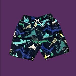 Place Sport blue shark swim trunks size boys 4T